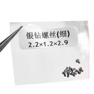 5- Watch Accessories, Silver Diamond Series Case Back Screws, Slotted All-Steel Small Screws (Thick & Thin)
