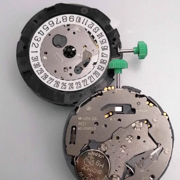 Watch Accessories: Brand-New Original Japanese Miyota OS21 Quartz Movement, Calendar at 6 O'clock Position