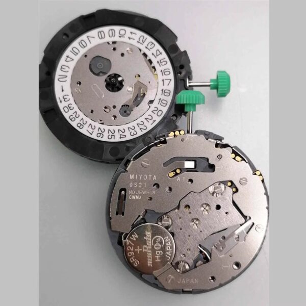 Watch Accessories: Brand-New Original Japanese Miyota OS21 Quartz Movement, Calendar at 6 O'clock Position