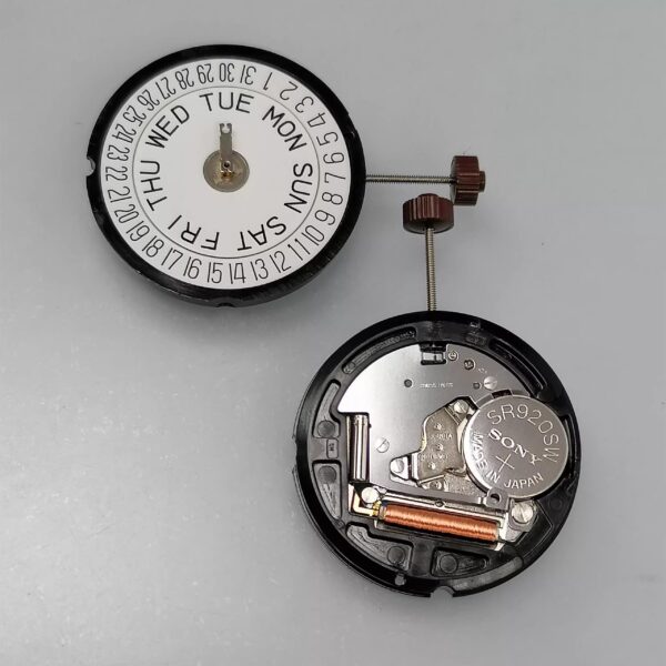 5 Watch Accessories, Original Ronda Quartz Movement, Ronda 517 Movement, Double Calendar (Week at 12 O'clock, Date at 6 O'clock)