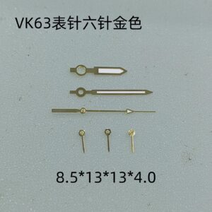 55】、 Watch Accessories: 6-Hand Set for VK63 / VK63A Quartz Movement (Hour, Minute, Second Hands with Green Luminous)