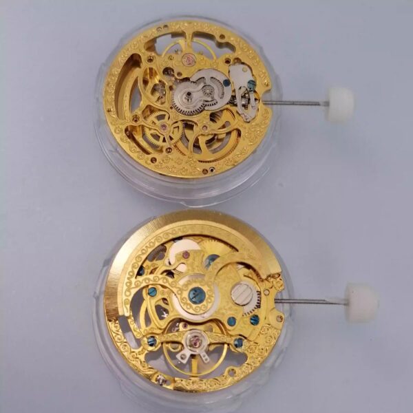 6 Watch Accessories, Domestic-Made Movement, Mechanical Movement, Movement Accessories, Shanghai-Made, Yite Three-Hand Skeleton Gold Movement.