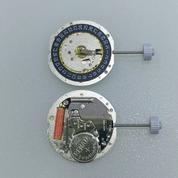Watch Accessories, Swiss Movement, RONDA 785 Three-Hand Quartz Movement (Gold & White Versions, Date at 3 O'clock Position)