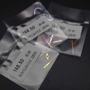 7- Enicar watch hands, model 3169 hands, hour hand, minute hand, second hand, luminous hands, suitable for 2836, 2834 and 2168 movements, silver color.