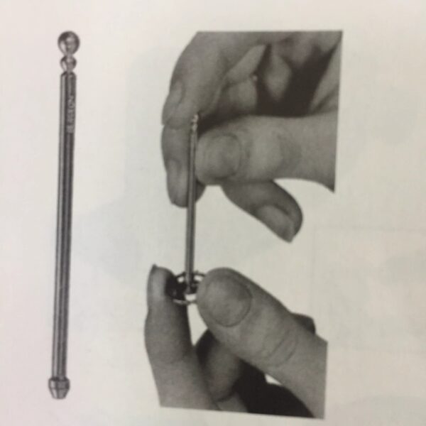 7 Swiss Made BERGEON 5482 Balance Pivot Rounding Tool (Straight Rod Type with Jeweled Tip)