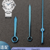 Watch Accessories: Quartz Watch Hands for Cartier Ballon Bleu 057 Movement (Hour & Minute Hands, Flamed Blue Two-Hand Set, 28mm Dial)