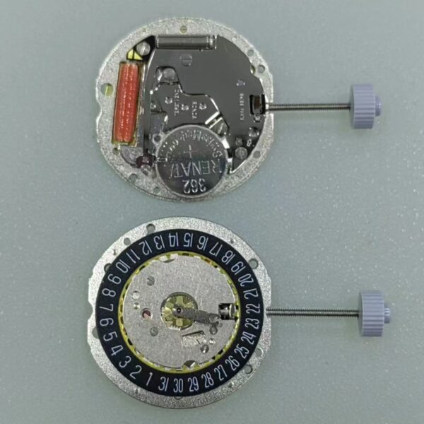 Watch Accessories, Swiss Movement, RONDA 785 Three-Hand Quartz Movement (Gold & White Versions, Date at 3 O'clock Position)
