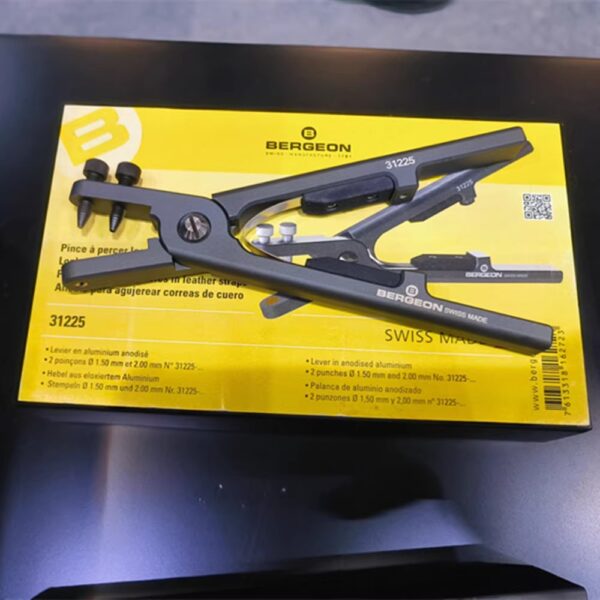 Genuine Swiss-Imported BERGEON 31225 Leather Strap Punch Pliers and 31227 Watch Leather Strap Opening Cutting Pliers