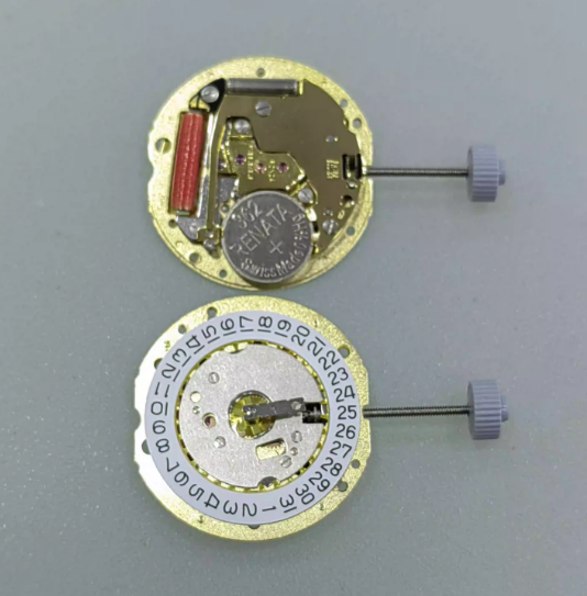 Watch Accessories, Original Imported Swiss RONDA 784 Two-Hand Movement (Date at 3/6 O'clock Positions), Gold Version