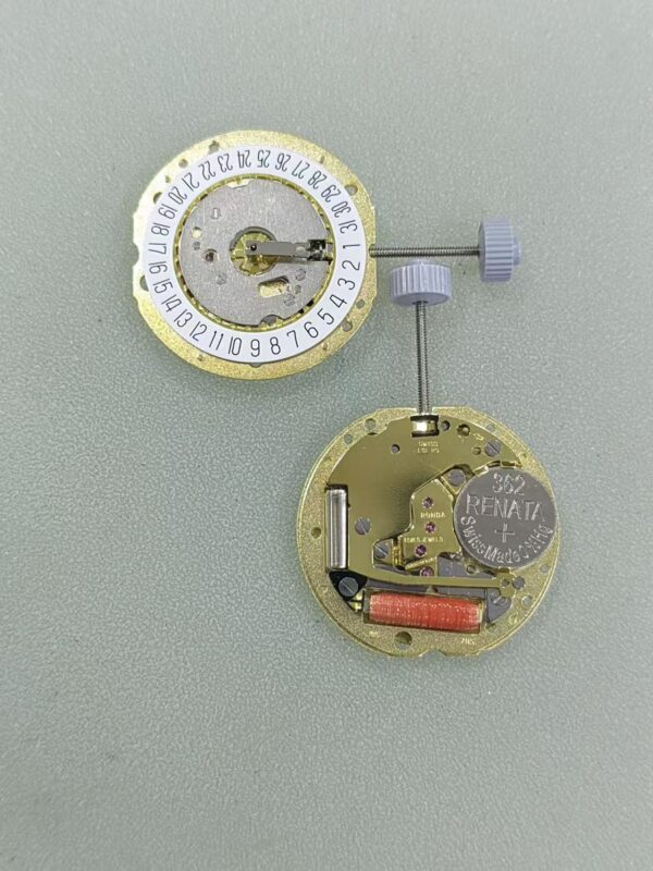 Watch Accessories, Swiss Movement, RONDA 785 Three-Hand Quartz Movement (Gold & White Versions, Date at 3 O'clock Position)
