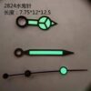 Watch accessories. Aftermarket watch hands for ETA 2824 movement, suitable for Submariner, Rolex Oyster Perpetual Submariner. Luminous hands in green and blue.