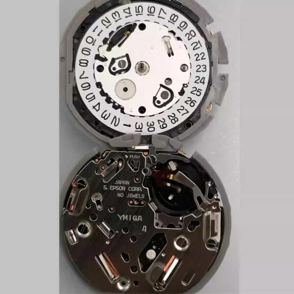 Watch Accessories: Japanese TMI YM1GA Quartz Movement (YM1G), Sub-Seconds at 3, 6, 9 O'clock Positions, [Function] at 4 O'clock Position