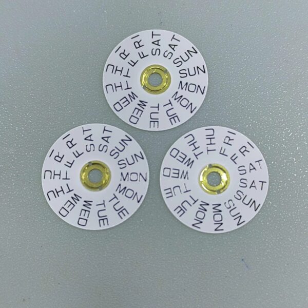 Swiss Original Imported ETA2836 Movement Accessories: Original Date Discs, Day Discs (2836-2557, 2561)