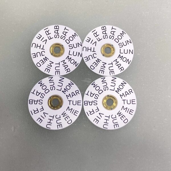 Swiss Original Imported ETA2836 Movement Accessories: Original Date Discs, Day Discs (2836-2557, 2561)