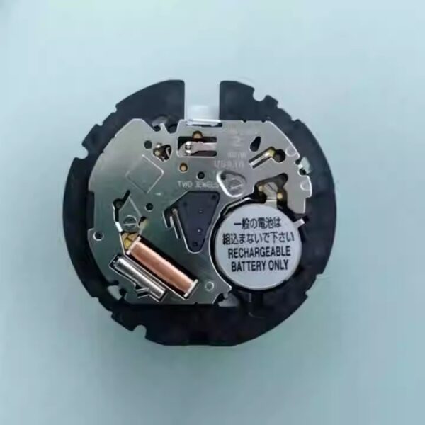 Watch Accessories: Original Brand-New Japanese VS43A Movement, Eco-Drive VS43, Solar-Powered Double-Calendar Movement, Complete Set with Battery