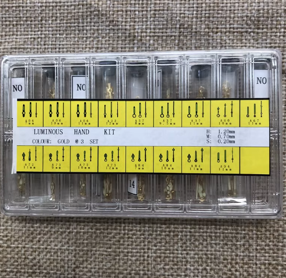 -========= Luminous Watch Hands Sets (Gold & Silver) Compatible with Movements Including 2671 and 901.001, Total 51 Pairs