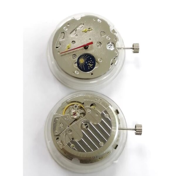Watch Accessories, Tianjin T17 Forked Movement, Perpetual Calendar with Big Date, 3-6-9 Second Moon Phase, Single Calendar Two-and-a-Half-Hand Gold Movement.