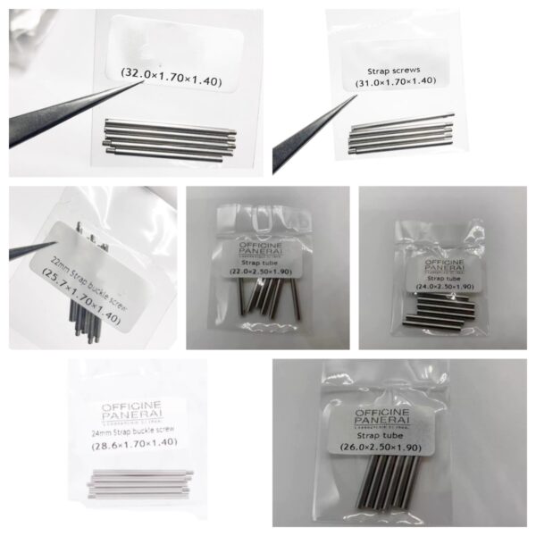 Watch Accessories, Panerai Screw-Type Spring Bars, Watch Strap Spring Bars, Screw Rods, Watch Strap Sleeves
