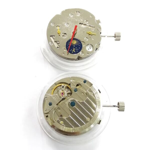 Watch Accessories, Tianjin T17 Forked Movement, Perpetual Calendar with Big Date, 3-6-9 Second Moon Phase, Single Calendar Two-and-a-Half-Hand Gold Movement.