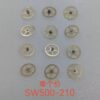 10 Original Swiss SW500 Movement: Balance Wheel, Escape Wheel, Pallet, Bearing; 8000 Large Second Wheel, 6912H Second Wheel, 1488 Automatic Third Wheel, Second Wheel