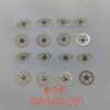 11 Original Swiss SW500 Movement: Balance Wheel, Escape Wheel, Pallet, Bearing; 8000 Large Second Wheel, 6912H Second Wheel, 1488 Automatic Third Wheel, Second Wheel