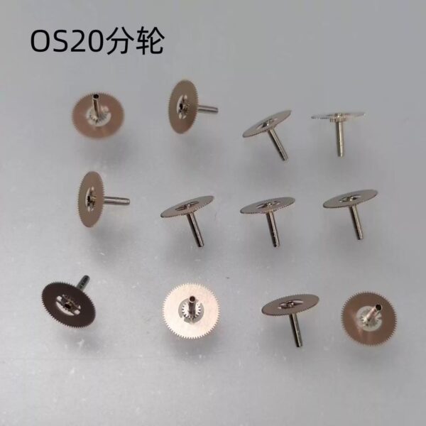 Hour, Minute and Second Wheels, 00/369/12H Small Second Wheels, Cannon Pinion, Vertical Wheel, Clutch Wheel, Date Wheel, Setting Lever and Quick-Set Mechanism for OS10 and OS20 Movements
