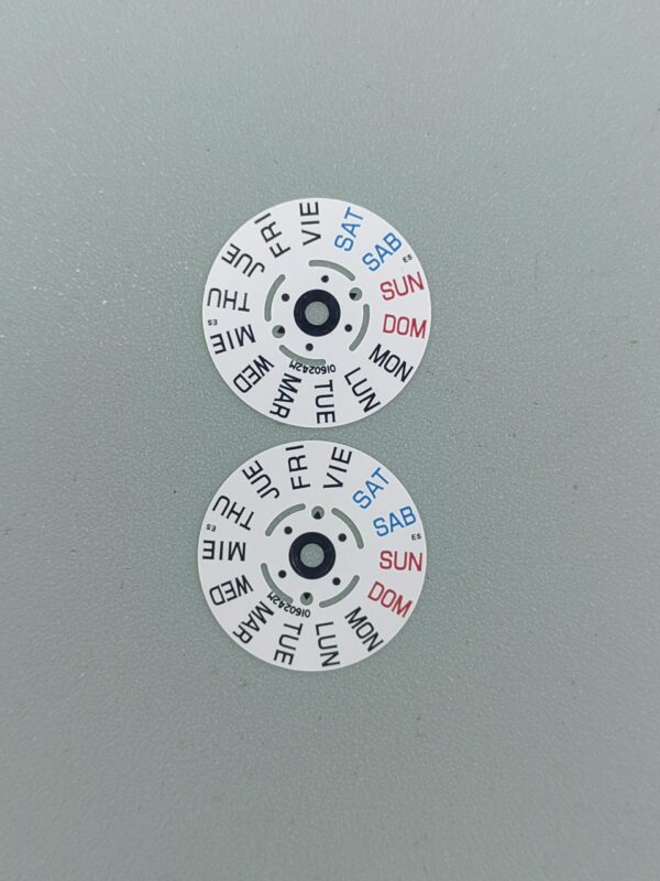 Original Japanese NH35/NH36/NH37 Movement Watch Accessories: Black Date Disc & Day Disc (3-O'clock Position)