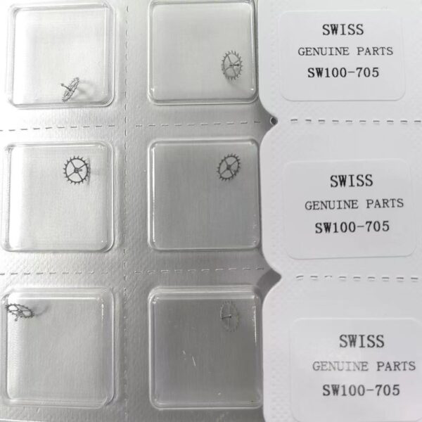 Swiss SW100 Movement Parts - Barrel, Mainspring Barrel, Crown Wheel, Clutch Wheel & Balance Wheel