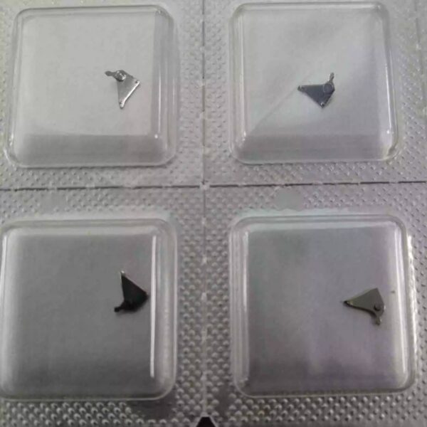 4】 Original Swiss Watch Accessories: Crown Stem for 255.111; Clutch Wheel 407; Date Dial; Setting Lever 443; Crown Core