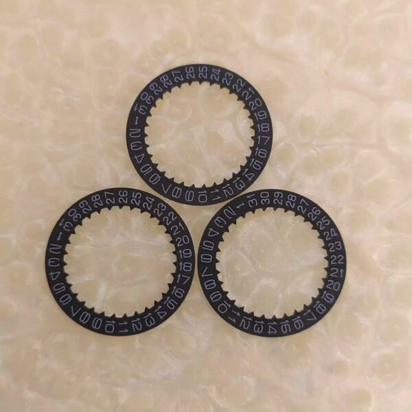 6- Genuine Japanese Import: Miyota FS00/FS10/FS20 Movement Date Disc (3 o'clock / 4 o'clock positions)