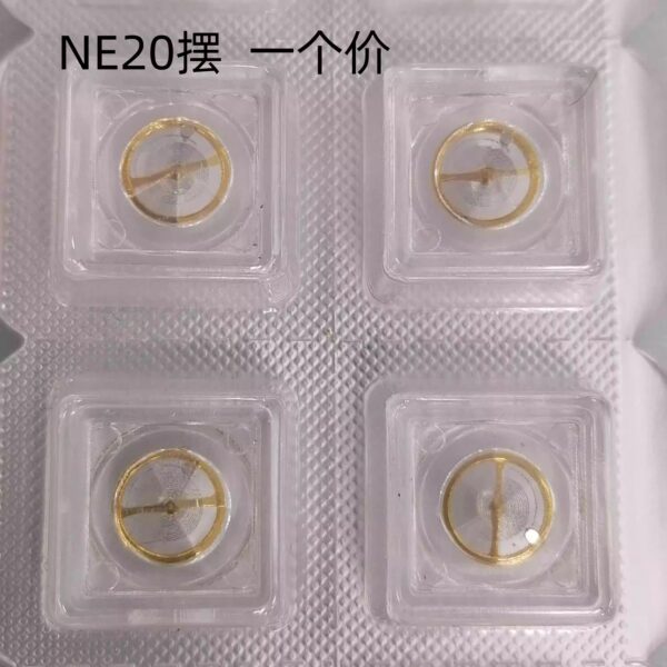 6- Japanese Seiko NE20 Watch Accessories: Balance Wheel, Escape Wheel & Pallet Fork, Large Second Wheel, 369H Power Second Wheel