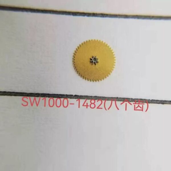 Swiss SW1000 Movement: Automatic First/Second/Third/Fourth Wheels, Balance Wheel, Pallet, Escape Wheel, Hour/Minute/Second Wheels, Date Wheel, Mainspring Barrel Gear