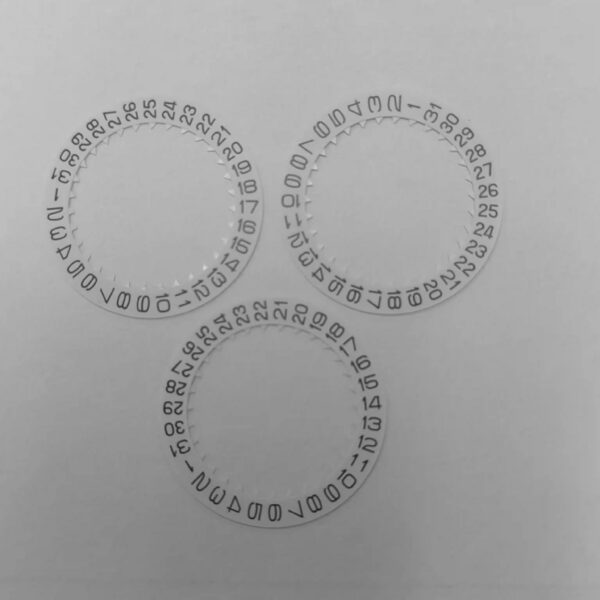 6 Genuine Japanese Import: Miyota FS00/FS10/FS20 Movement Date Disc (3 o'clock / 4 o'clock positions)