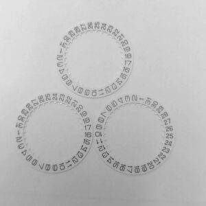 Genuine Japanese Import: Miyota FS00/FS10/FS20 Movement Date Disc (3 o'clock / 4 o'clock positions)