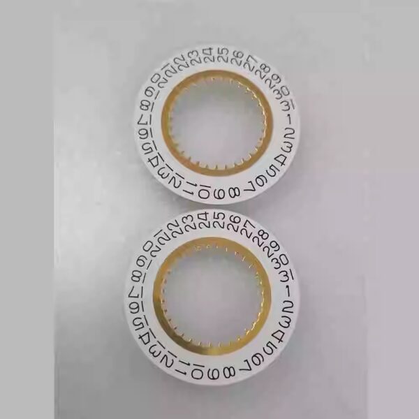8 Watch Accessories - Swiss Original RONDA 705 Quartz Movement Date Disc, Black & White, 3 O'clock Position