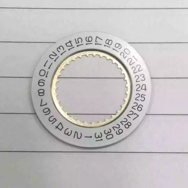 Swiss Ronda Original Movement 5040D, 5030D-4 Movement, Calendar Disc, White, 3 o'clock, 4 o'clock, 6 o'clock Positions