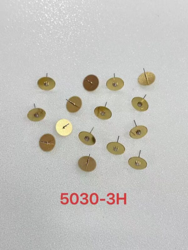 Swiss Ronda 5040D / 5030D Electronic Pressure Plate, Date Wheel, Clutch Wheel, 6/9H Second Wheel, Stem and Stem Core