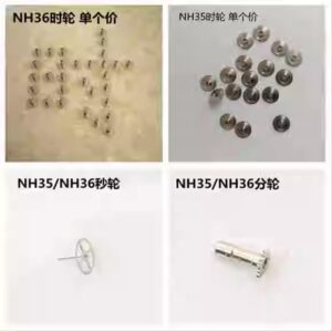 Japanese Watch Repair Parts for NH35/NH36 Automatic Mechanical Movements: Hour Wheel, Minute Wheel, Second Wheel
