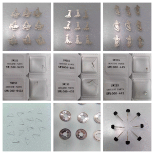 未命名 Swiss SW100 Automatic Movement Bridge, Second Wheel Bridge, Bearing Latan Clutch Lever, Crown Stem & Stop Second Spring